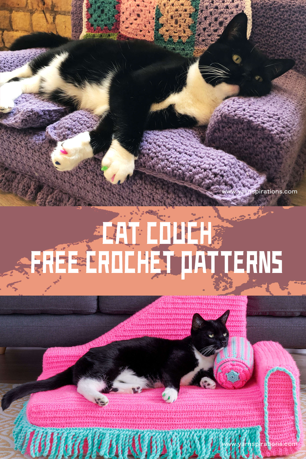 FREE Cat Couch Crochet patterns
