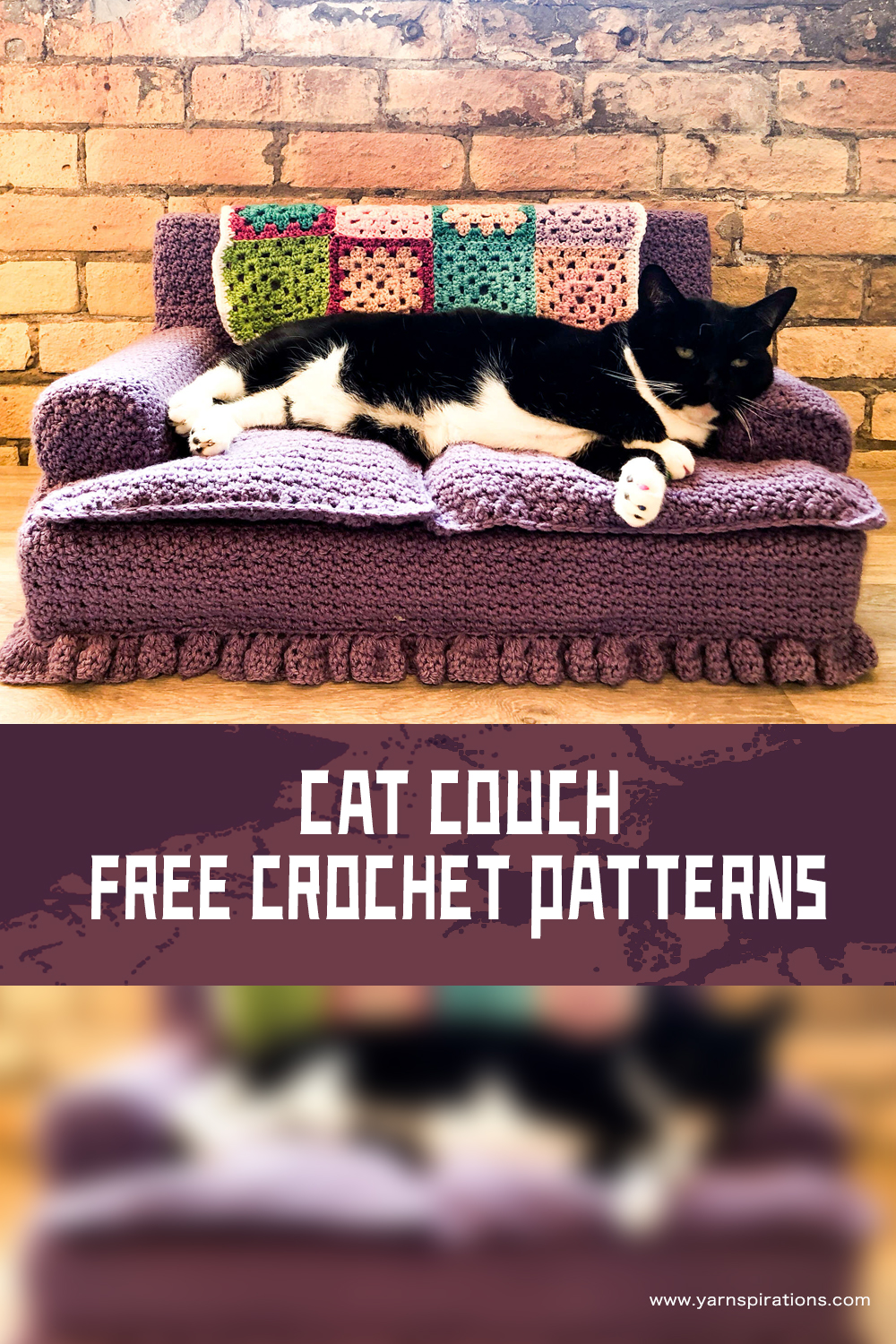 FREE Cat Couch Crochet patterns