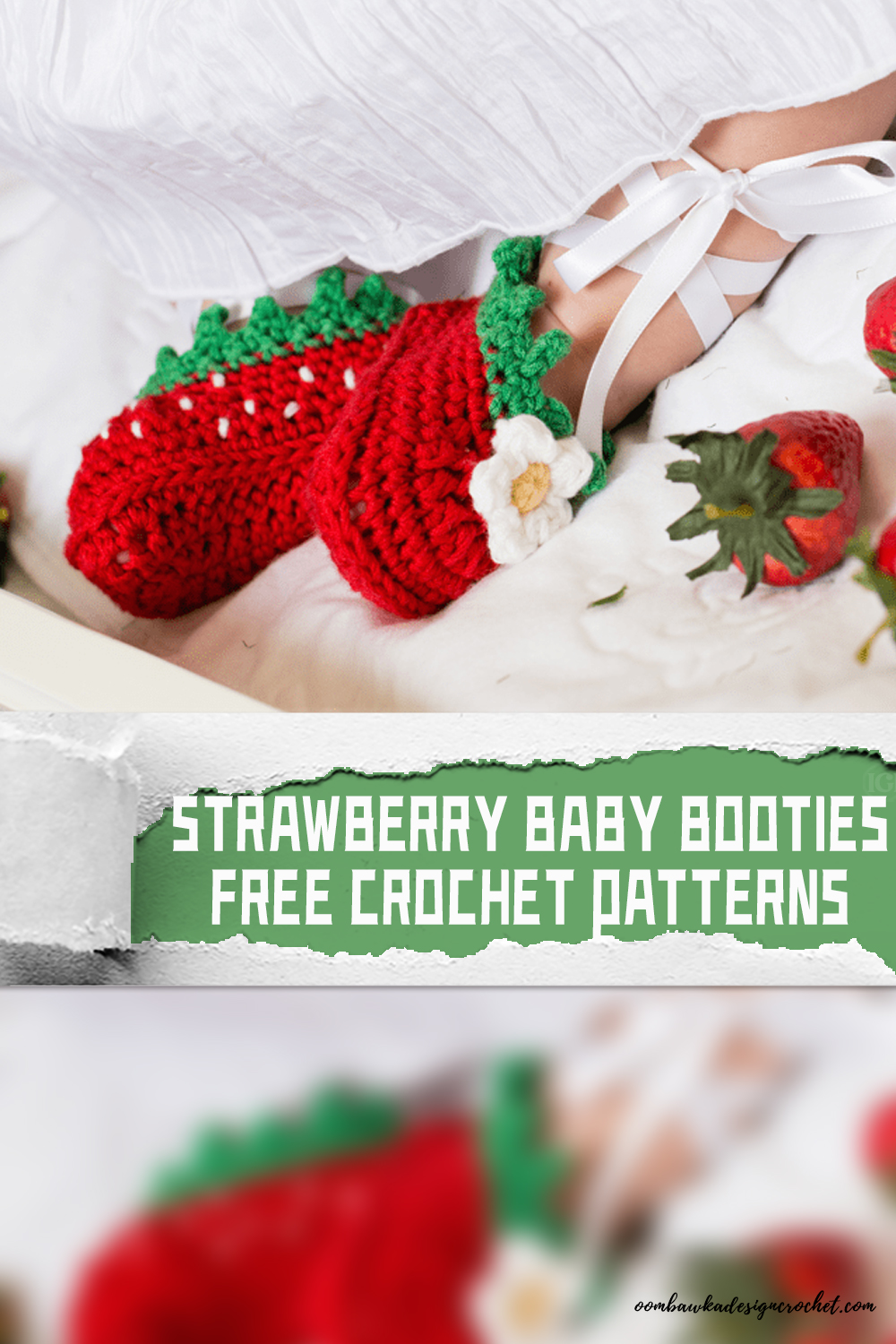 FREE Crochet Strawberry Baby Booties Patterns 