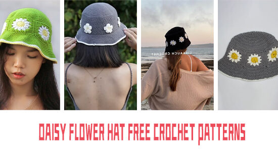 FREE Daisy Flower Hat Crochet Patterns