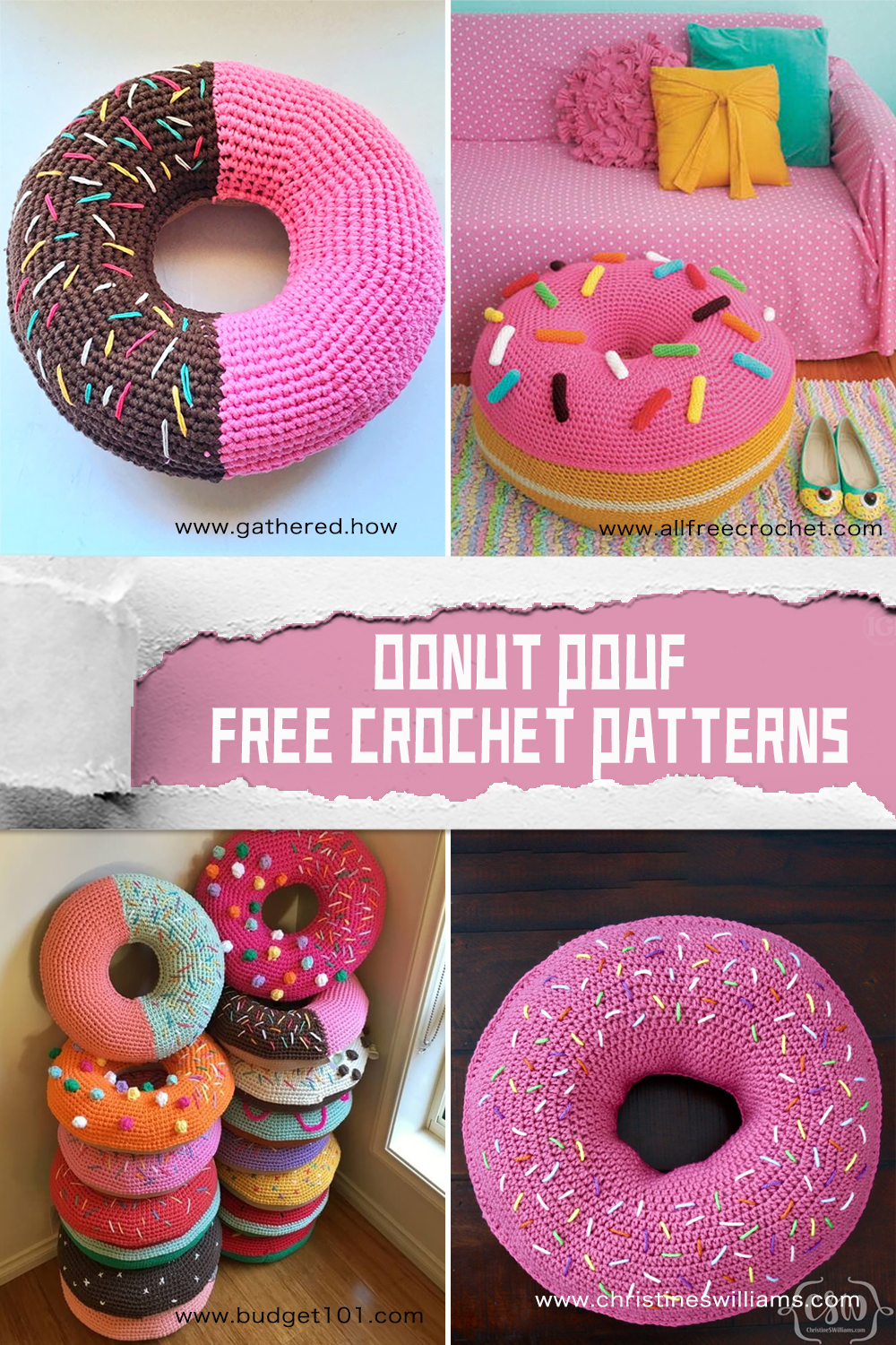 FREE Donut Pouf Crochet Patterns