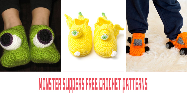 FREE Monster Slippers Crochet Patterns