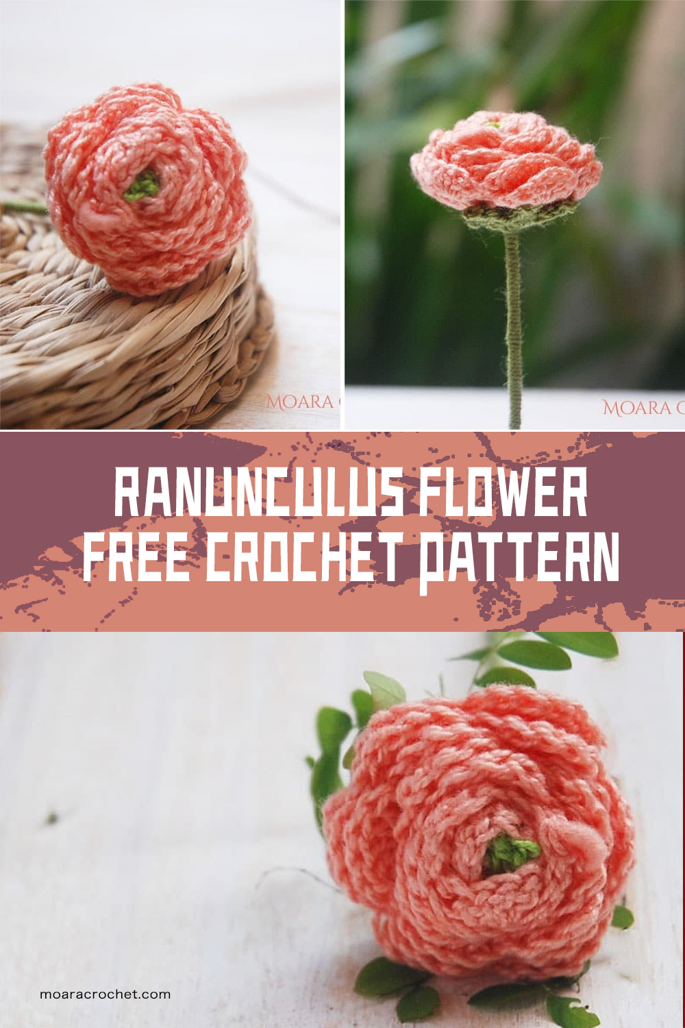 FREE Ranunculus Flower Crochet Pattern 