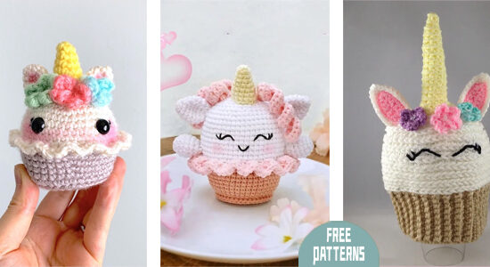 FREE Unicorn Cupcake Crochet Patterns