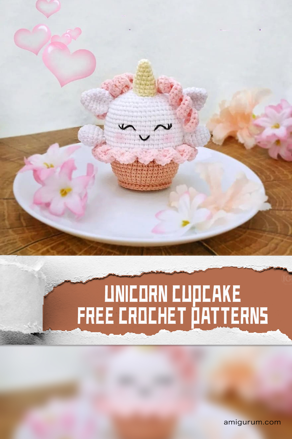 FREE Unicorn Cupcake Crochet Patterns 