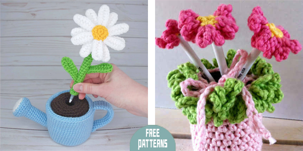 Pen Holder FREE Crochet Patterns