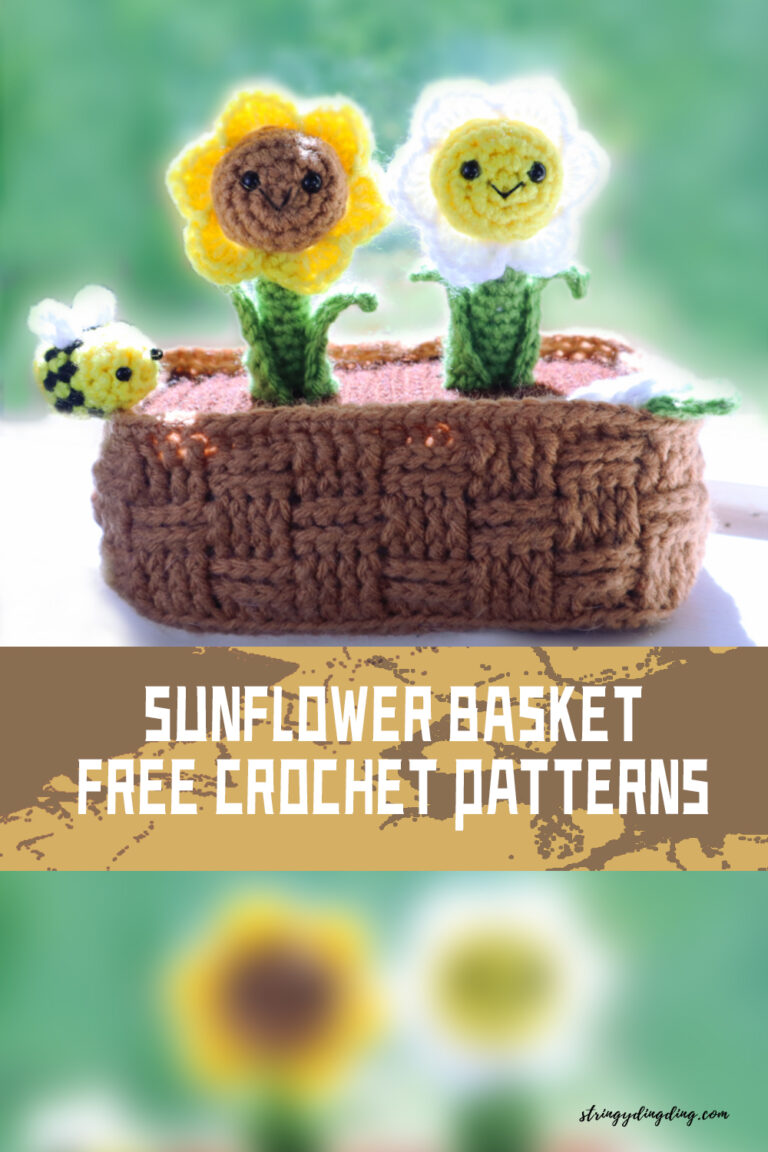 Sunflower Basket FREE Crochet Patterns