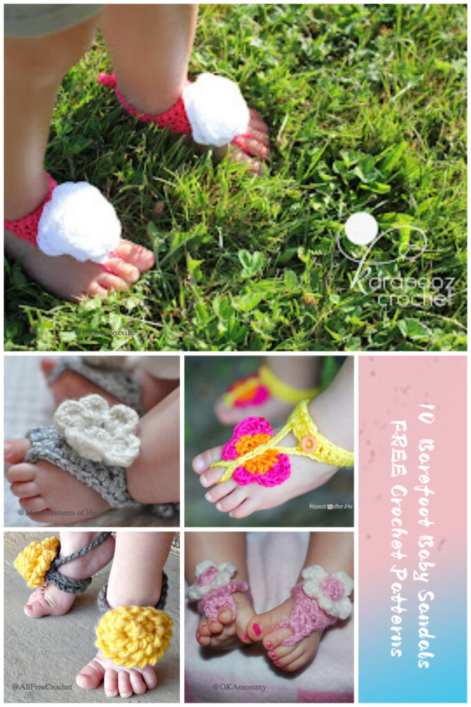 10 Crochet Barefoot Baby Sandals FREE Patterns iGOODideas