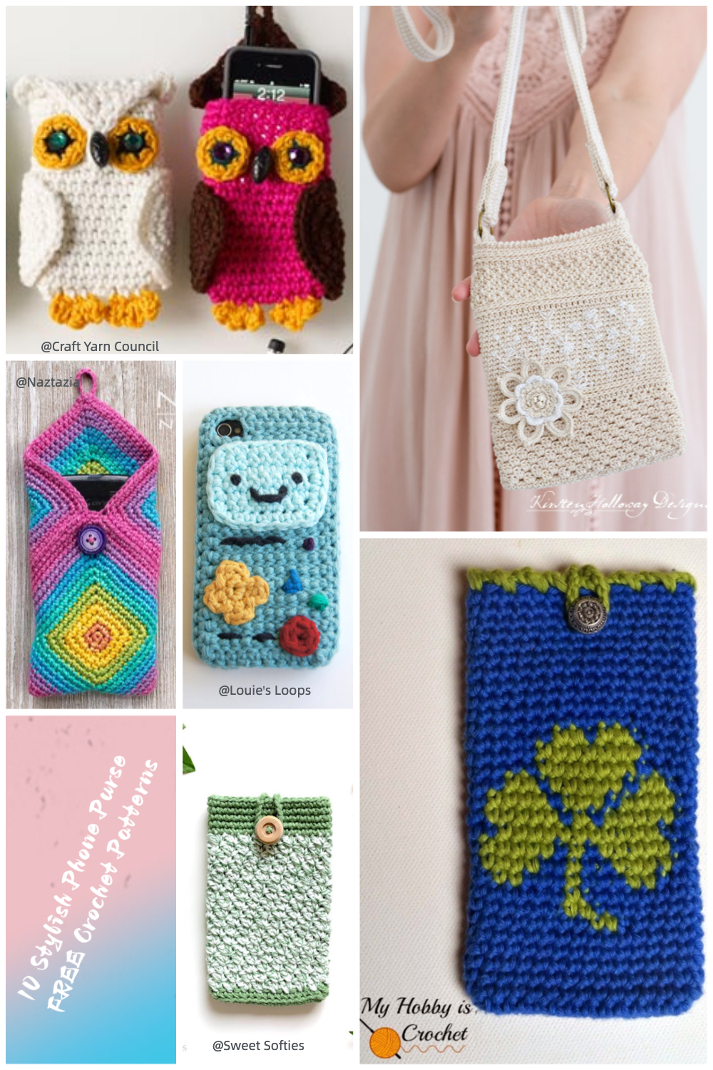 10 Crochet Phone Purse FREE Patterns