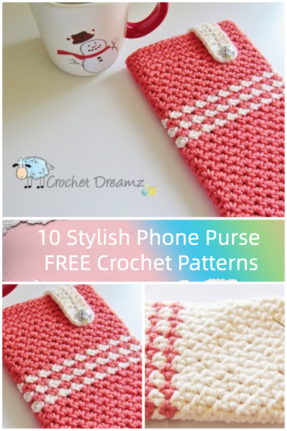 10 Crochet Phone Purse FREE Patterns - iGOODideas.com