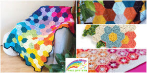 10 Gorgeous Hexagon Blanket FREE Crochet Patterns
