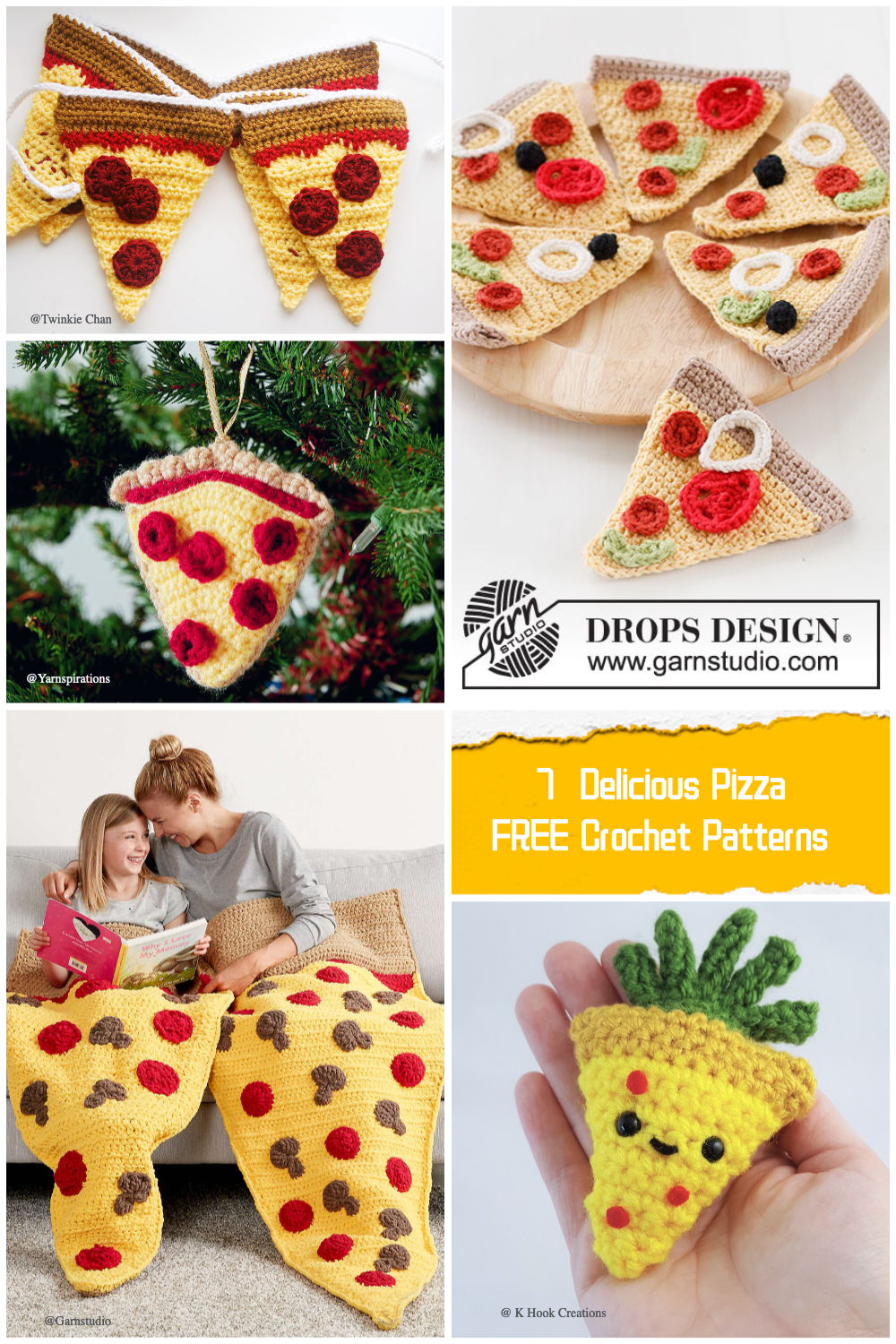 7 FREE Pizza Crochet Patterns