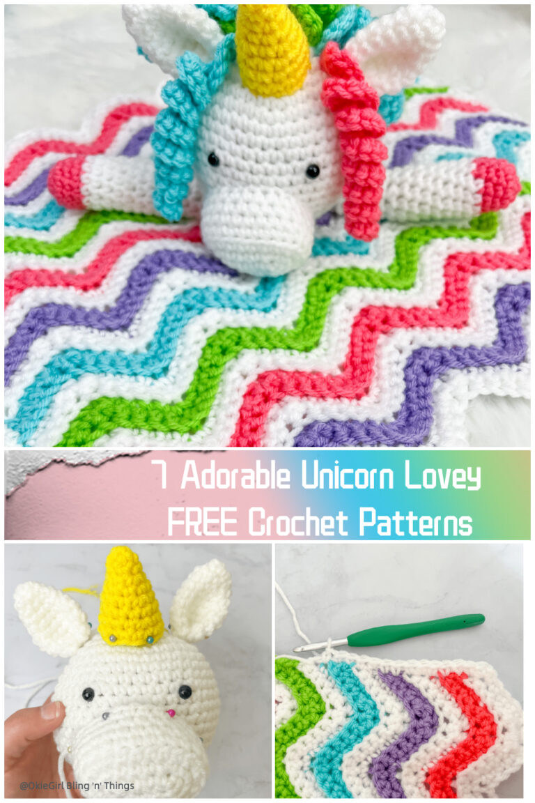7 Unicorn Lovey FREE Crochet Patterns