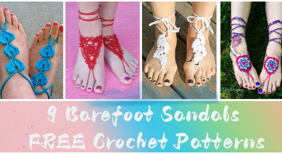 9 Barefoot Sandals FREE Crochet Patterns