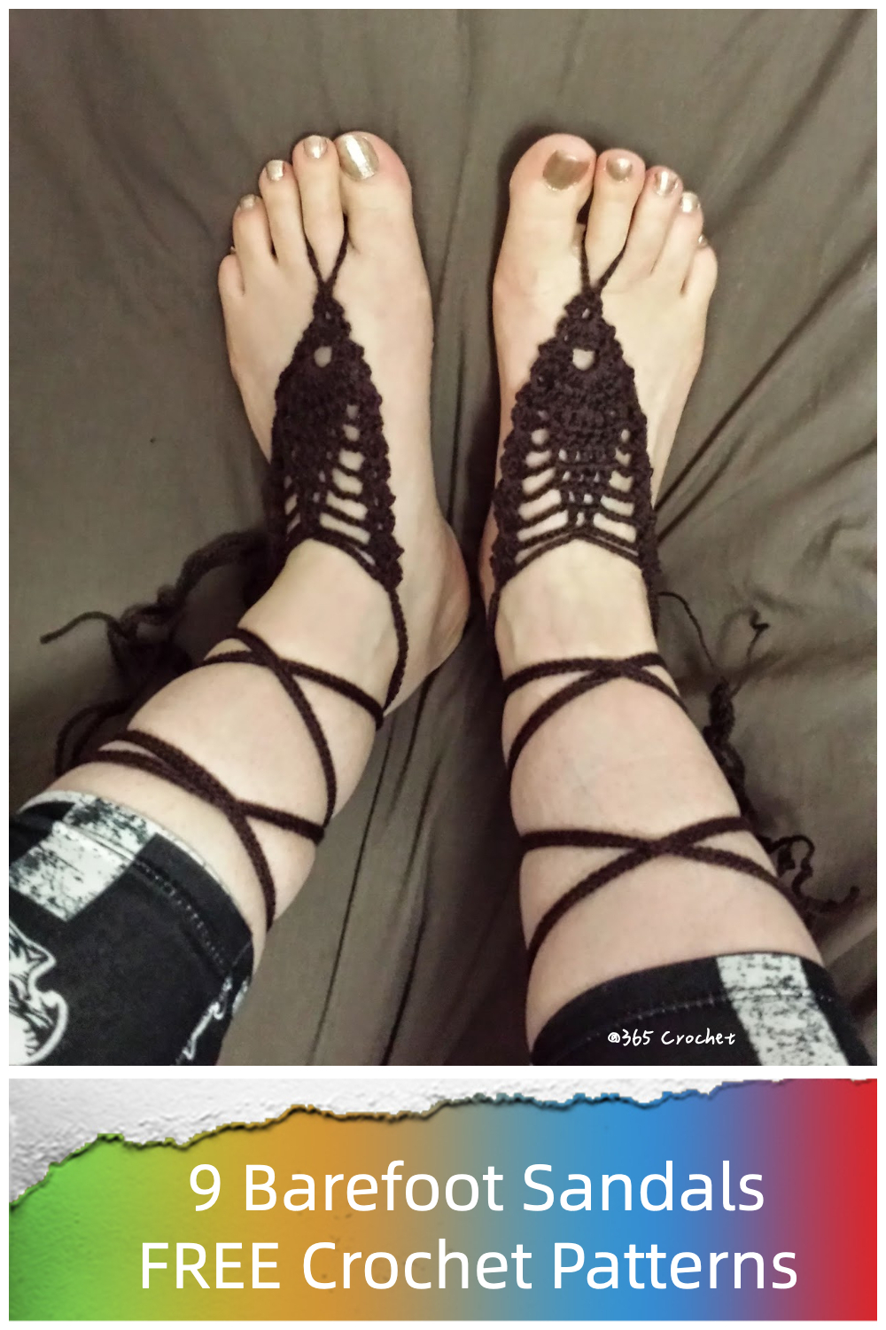 9 Barefoot Sandals FREE Crochet Patterns 