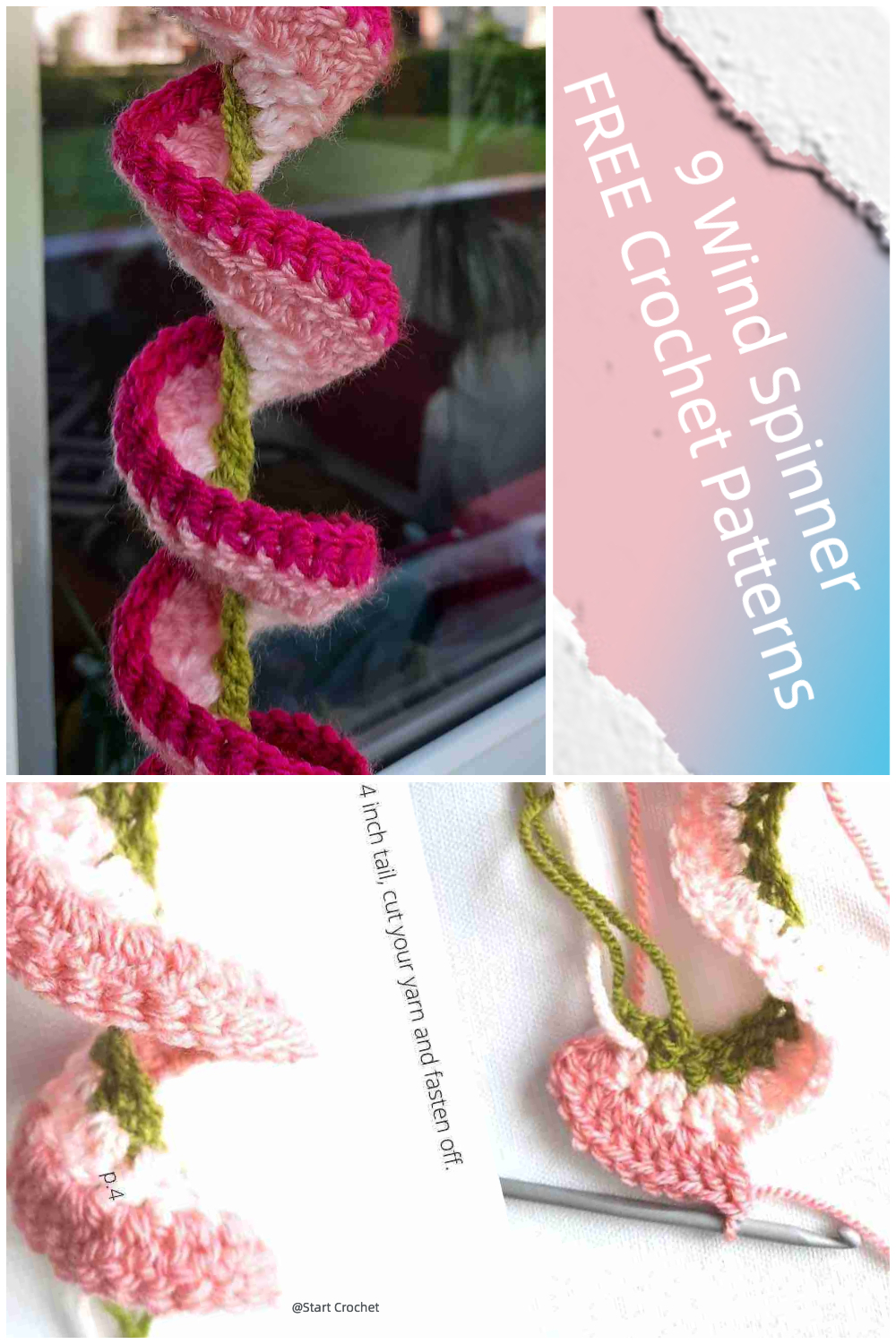 9 Wind Spinner FREE Crochet Patterns
