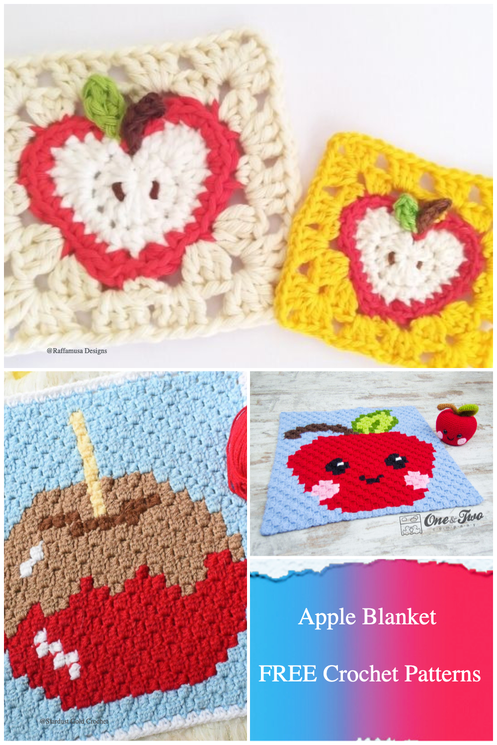 FREE Apple Blanket Crochet Patterns