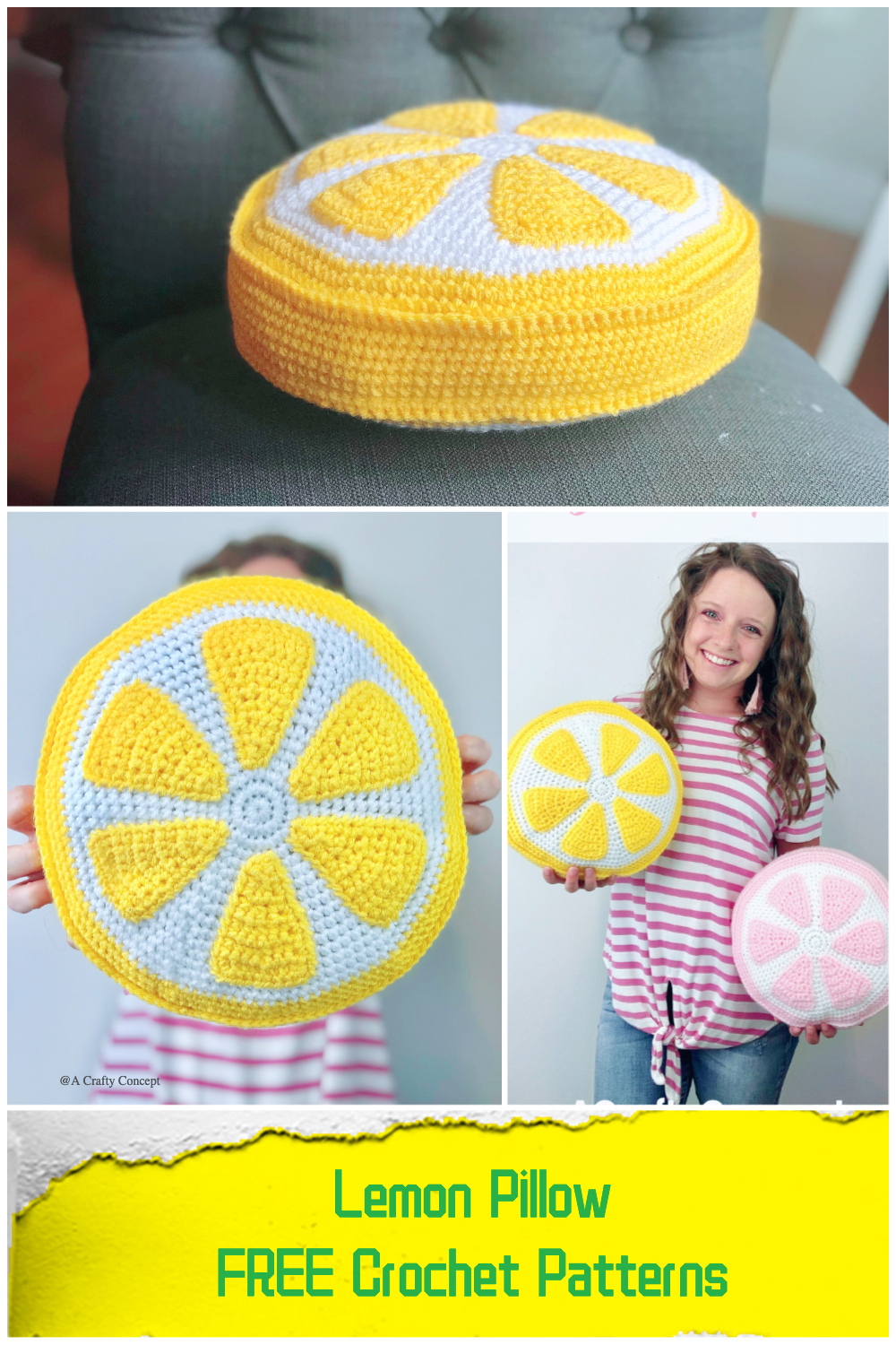 Lemon Pillow FREE Crochet Patterns