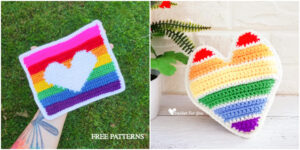 Rainbow Heart FREE Crochet Patterns