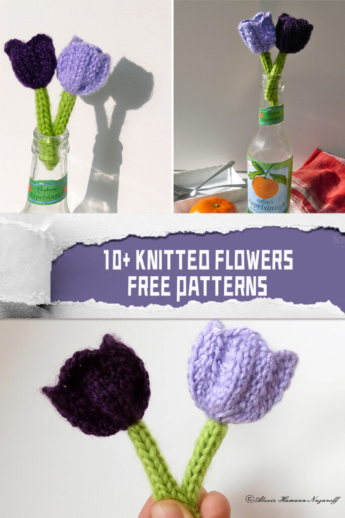    10+ Knitted Flower Free Patterns