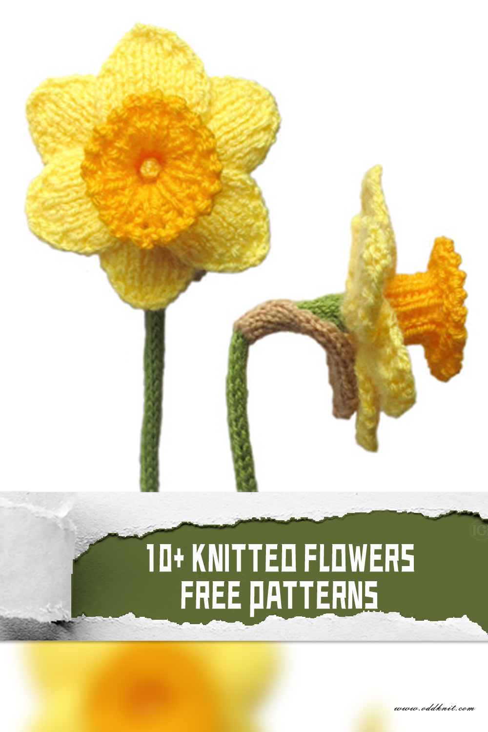 10+ Knitted Flower Free Patterns - iGOODideas.com