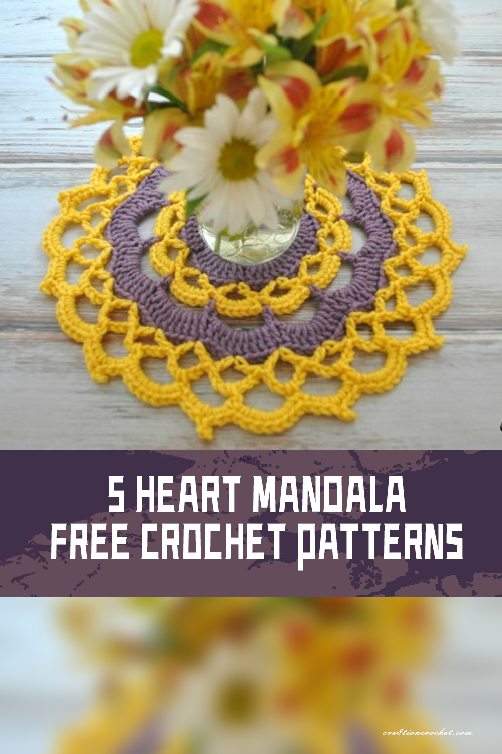 5 Heart Mandala FREE Crochet Patterns