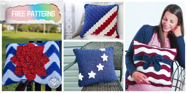 5 Patriotic Pillow FREE Crochet Patterns
