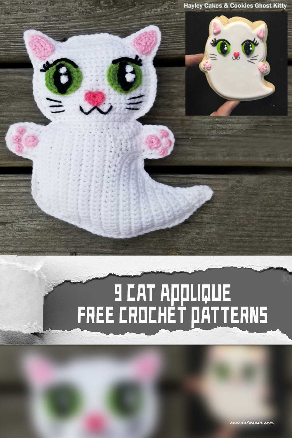 9 Cat Applique FREE Crochet Patterns