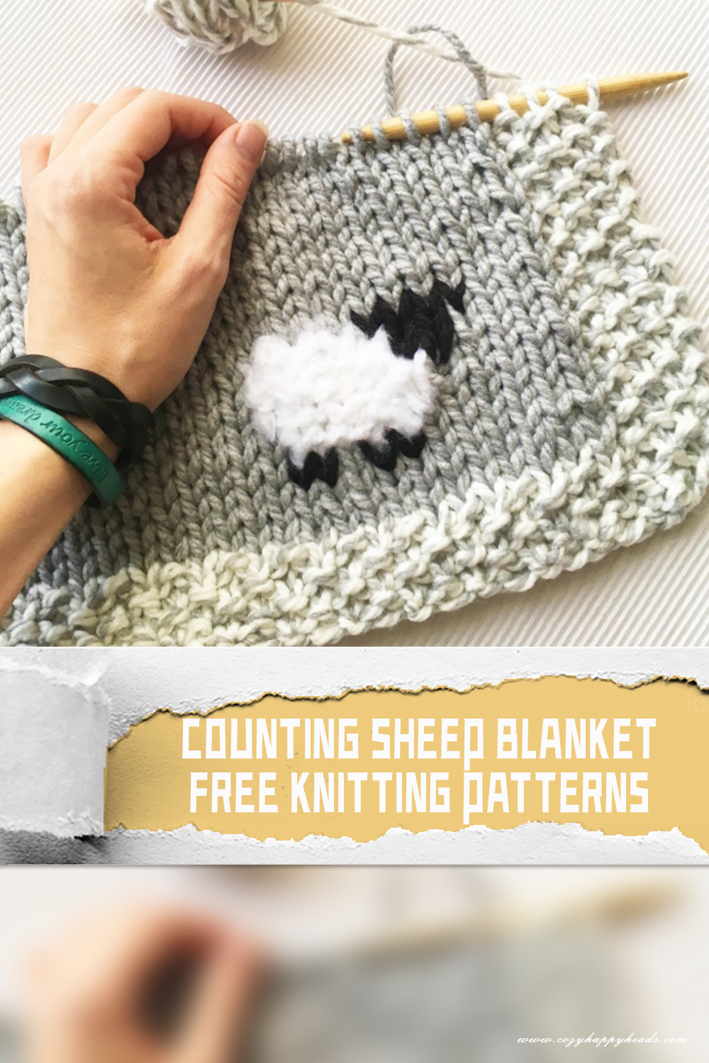 Counting Sheep Blanket FREE Knitting Patterns