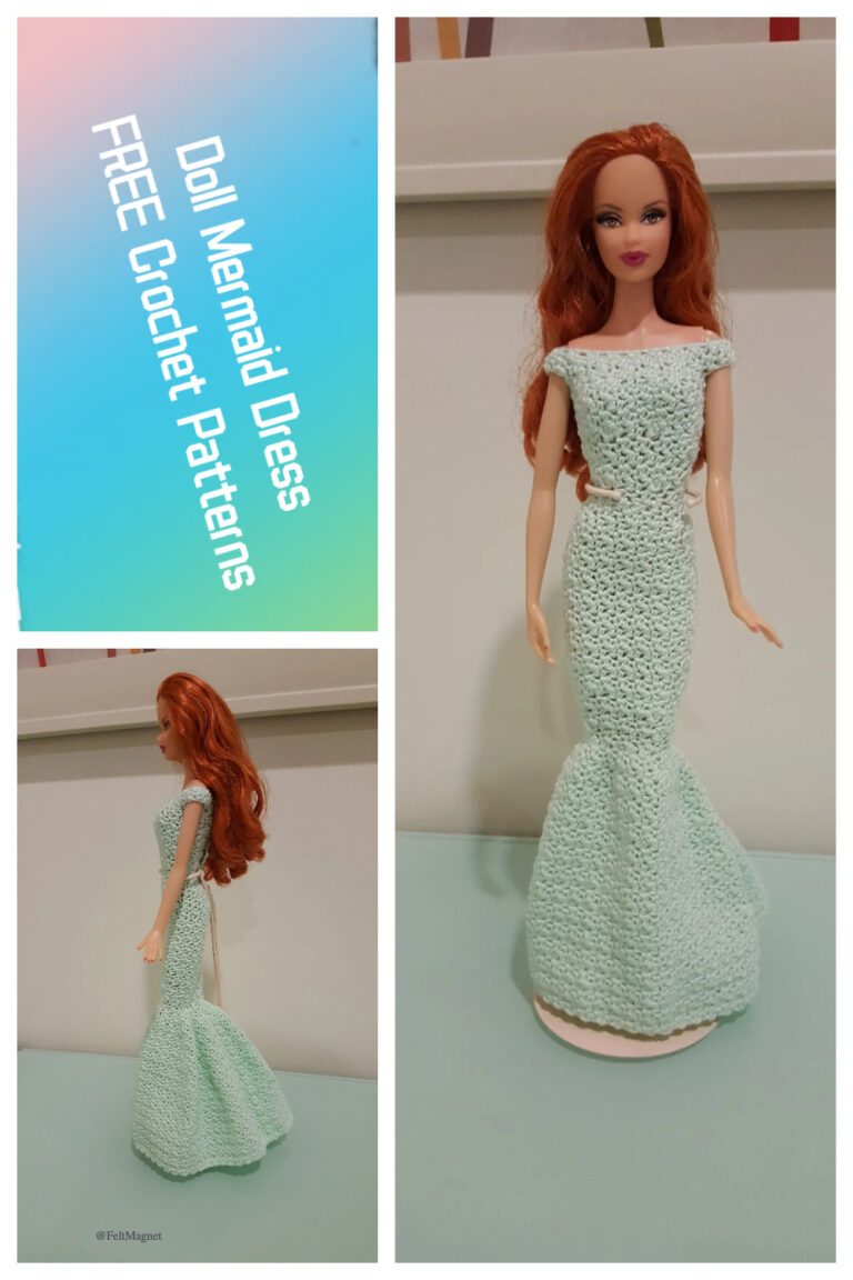 Crochet Doll Mermaid Dress FREE Patterns