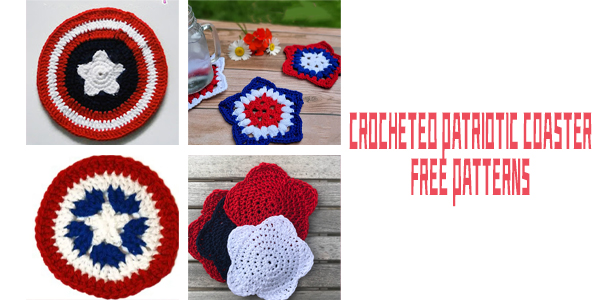 Crocheted Patriotic Coaster FREE PATTERNS