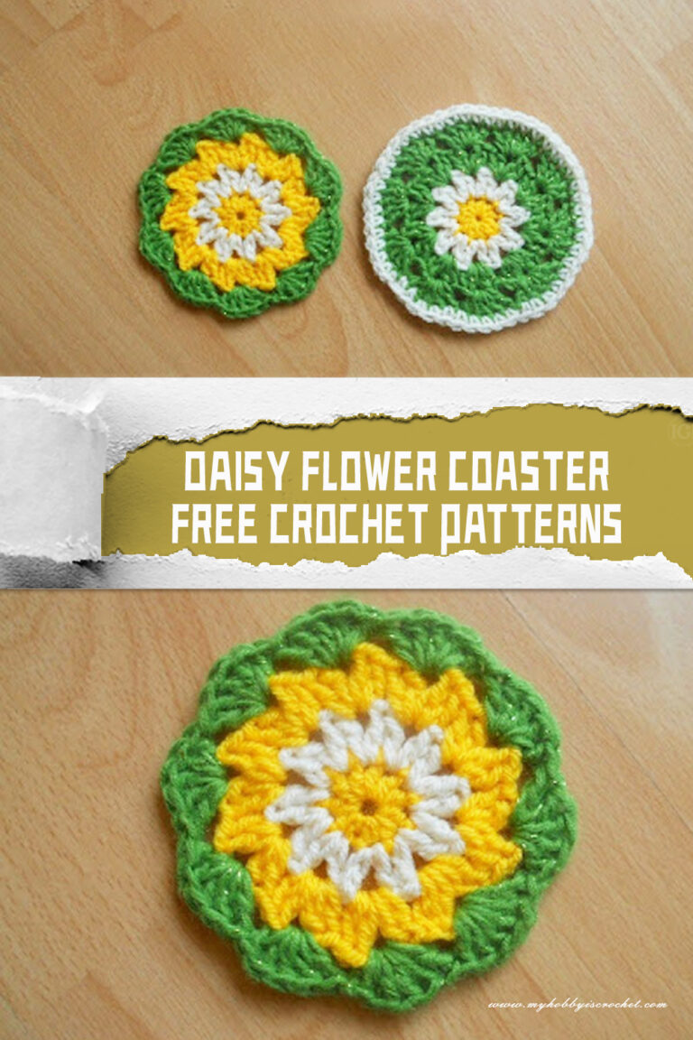 FREE Daisy Flower Coaster Crochet Patterns