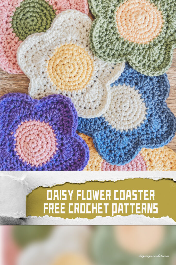 FREE Daisy Flower Coaster Crochet Patterns