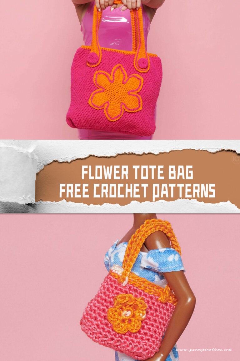FREE Flower Tote Bag Crochet Patterns