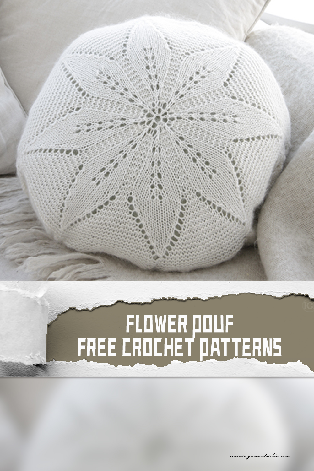 Flower Pouf FREE Crochet Patterns