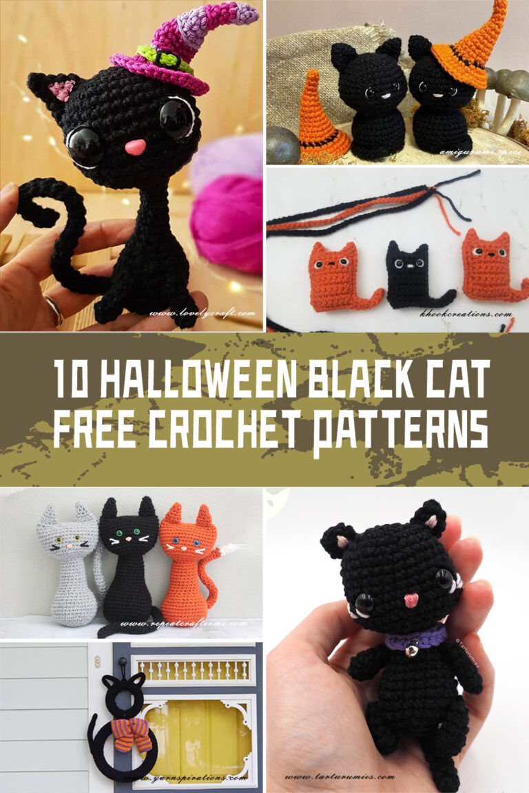 10 Halloween Black Cat Free Crochet Patterns