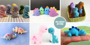 10 Mini Dino FREE Crochet Patterns
