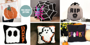 12 Halloween Pillow FREE Crochet Patterns