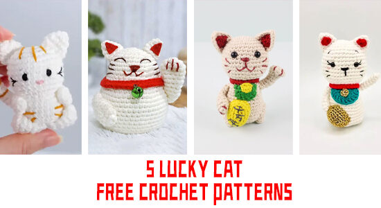 5 FREE Lucky Cat Crochet Patterns