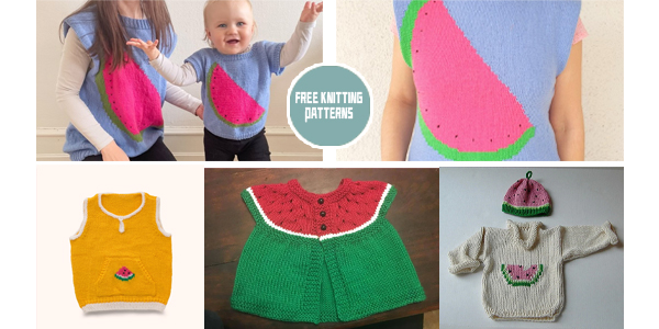 5 Watermelon Top FREE Knitting Patterns