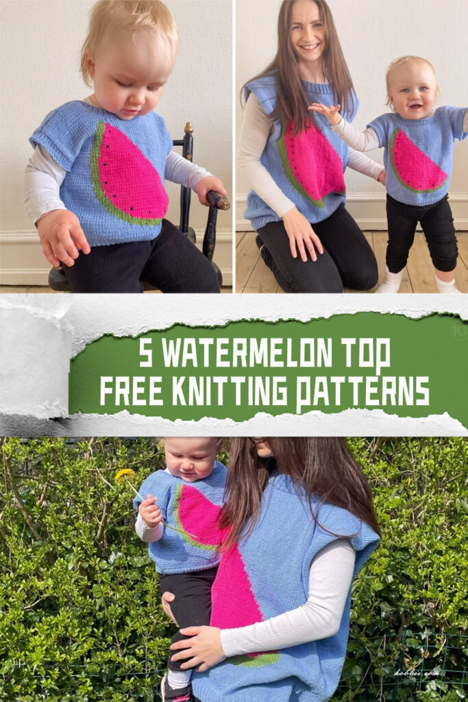 5 Watermelon Top FREE Knitting Patterns