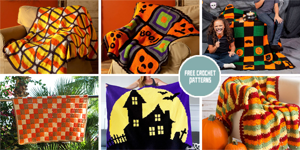 8 Distinct Halloween Blanket FREE Crochet Patterns