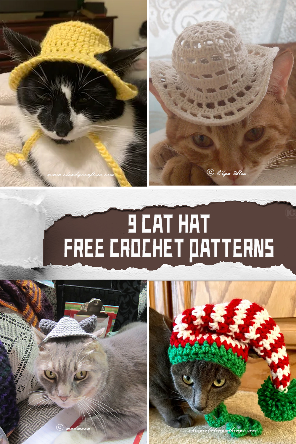 9 Cat Hat FREE Crochet Patterns - iGOODideas.com