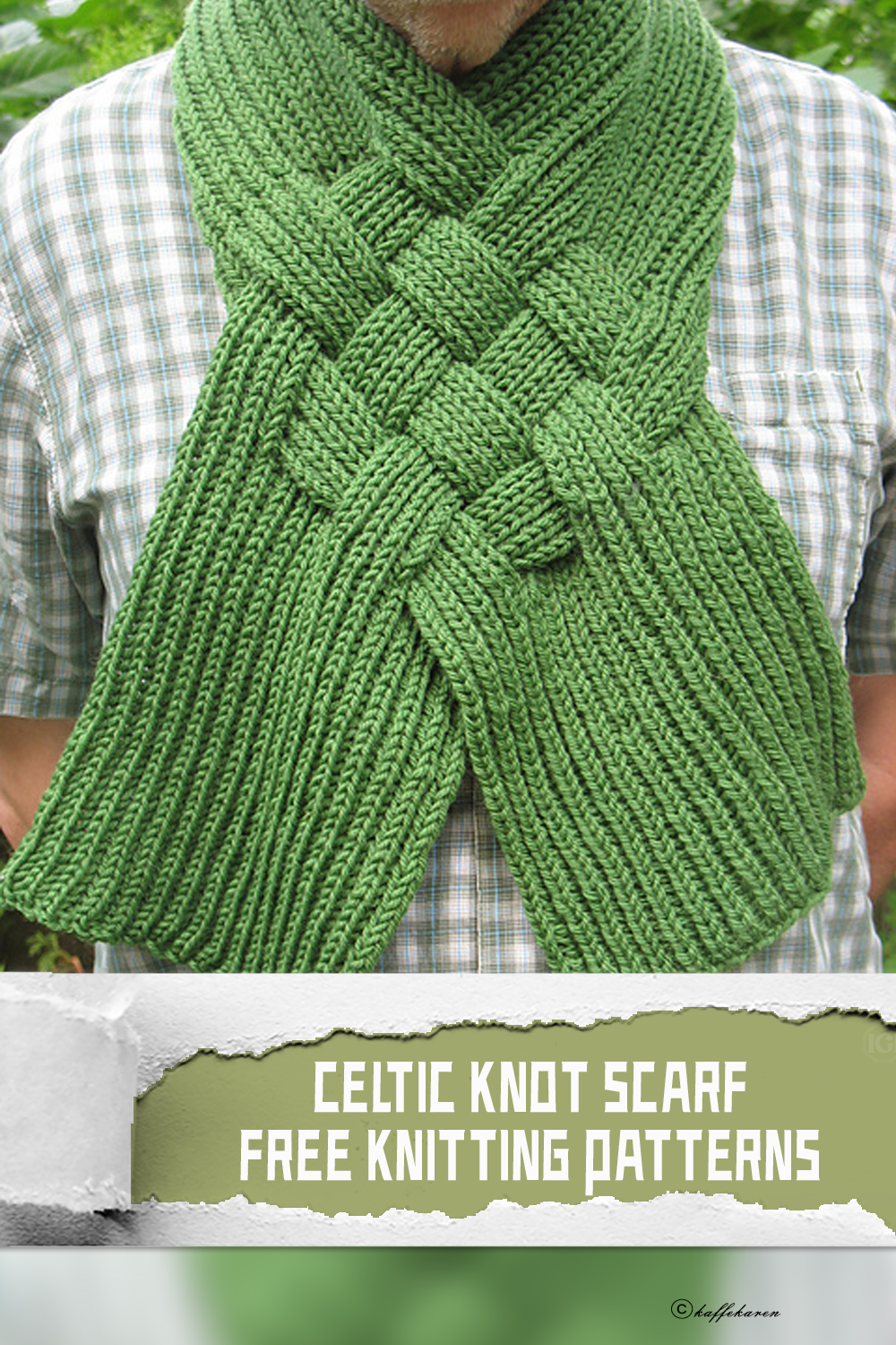 Knitted Celtic Knot Scarf FREE Patterns