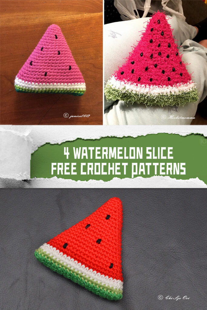 Watermelon Slice Free Crochet Patterns
