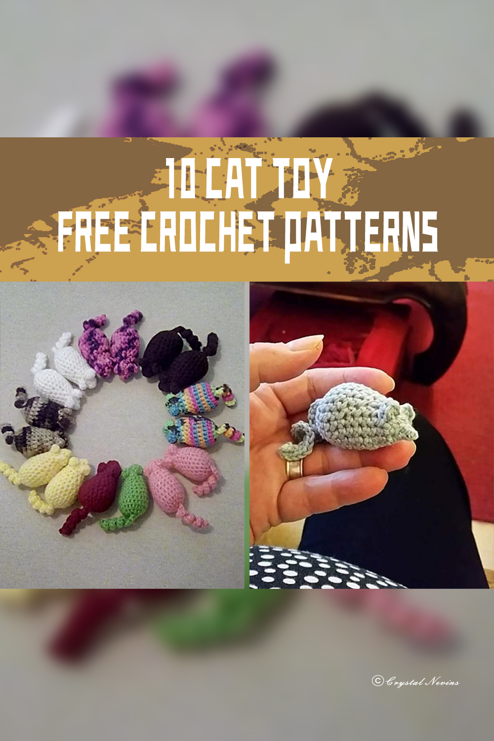 10 Cat Toy Crochet Patterns FREE