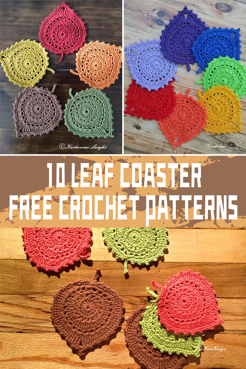 10 Leaf Coaster FREE Crochet Patterns