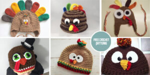10 Thanksgiving Turkey Hat Crochet Patterns FREE