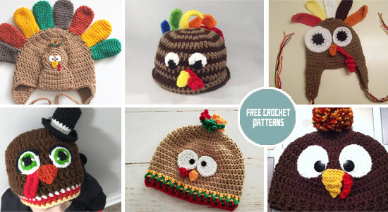 10 Thanksgiving Turkey Hat Crochet Patterns FREE