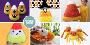 11 Candy Corn Amigumi Crochet Patterns - FREE